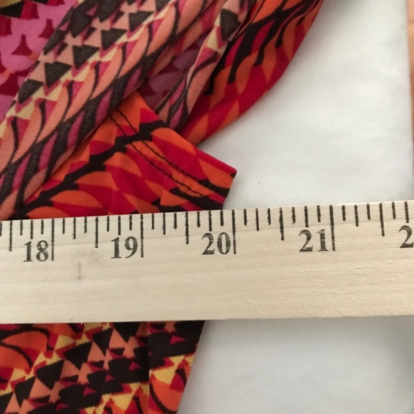 EN FOCUS Maxi Dress Pink Black Retro V Neck Kimono Sleeve Women’s Plus Size 14W - Picture 16 of 16